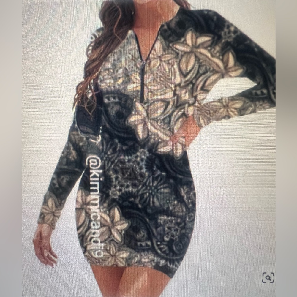 Limited production run to 50 pcs. Custom artwork printed on dress